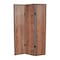 Homeroots 71" Brown Wood Folding Three Panel Screen Room Divider 274689 - alternate 1