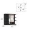 Homeroots 24" Black Wood Floating Single Door Bathroom Vanity And Medicine Cabinet With Mirror 543603 - alternate 2