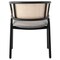 Leisuremod Ervilla Dining Chair with Stainless Steel Legs Velvet Seat and Wicker Back, Grey EC20GR - alternate 3