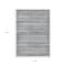 Homeroots 9' X 12' Gray And Silver Striped Washable Indoor Outdoor Area Rug 631501 - alternate 3