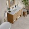 James Martin Vanities Solene 48 in. Single Vanity, Seaside Oak, w/ Single Hole 3 CM White Zeus Quartz Top & Backsplash D225-V48-SSO-1WZ - alternate 2