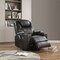 Homeroots 34" Black Leather Match Power Heated Massage Recliner 318863 - alternate 2