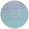 Homeroots 8' Sky Blue And Teal Blue Round Ombre Washable Indoor Outdoor Area Rug 588986 - alternate 4