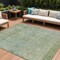 Homeroots 9' X 12' Green And Ivory Abstract Washable Indoor Outdoor Area Rug 631069 - alternate 1
