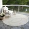 Homeroots 8' Ivory And Beige Round Abstract Washable Indoor Outdoor Area Rug 597489 - alternate 2