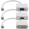 Add-On Addon Mini-Displayport Male To Hdmi/Vga/Dvi Male White Adapter MDP2VGA-HDMI-DVI-W - alternate 1