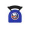 Holland Bar Stool Co 25" Blk Wrinkle New York Islanders Station Counter Stool, Ladder Back L00425NYIsln - alternate 2