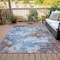 Homeroots 8' X 10' Brown And Sky Blue Abstract Washable Indoor Outdoor Area Rug 631966 - alternate 3