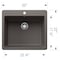 Blanco Liven SILGRANIT 25in Single Bowl Dual Mount Kitchen Sink - Volcano Gray 443224 - alternate 2