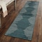 World Rug Gallery Bohemian Stripe Stain Resistant Runner Rug 2 ft x 7 ft Teal 385TEAL2X7 - alternate 2