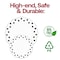 Smarty Had A Party 7.5" White with Black Dots Round Blossom Disposable Plastic Salad Plates (120 Plates), 120PK 987-B-CASE - alternate 3