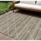 Homeroots 9' X 12' Taupe And Brown Geometric Washable Indoor Outdoor Area Rug 610731 - alternate 1