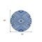 Homeroots 8' Blue Gray And Ivory Round Tribal Washable Indoor Outdoor Area Rug 598102 - alternate 2