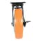 Vestil Polyurethane Swivel With Brake Caster 8 In. Diameter x 2 In. Width 925 lb Orange/Silver CST-E6-8X2PUP-SWB - alternate 2