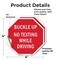 Signmission Buckle Up No Texting While Driving, 4 inch X 4 inch, Vinyl Decal, 2PK OC-D-2PACK-4-29 - alternate 2
