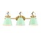 Jonathan Y Phineas 25.5" 3-Light Adjustable Farmhouse Bohemian Iron LED Vanity Light, Mint Green/Brass Gold JYL1116D - alternate 2