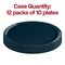 Smarty Had A Party 85 Navy Flat Round Disposable Plastic AppetizerSalad Plates 120 Plates, 120PK 838-N-CASE - alternate 2