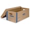Smoothmove 24 in x 12 in x 10 in Moving Box, Kraft, Blue Printing, Kraft Corrugated Board, Double Wall, 32 ECT 0065901 - alternate 1
