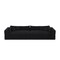 Homeroots 162" Black Corduroy Compression Foam Sofa 719544 - alternate 1