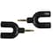 Sanoxy 2-Pack 3.5mm Stereo Audio Male To 2 Female Headphone Splitter Cable Adapter black PPT-194126245238-blk - alternate 2