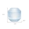 Homeroots 7" Pale Blue Geometric Cylinder Glass Table Vase 516258 - alternate 2