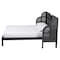 Baxton Studio Cascadia Mid-Century Modern Ebony Black Wood Queen Size Wingback Platform Bed 252-13901-ZORO - alternate 2