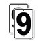 Signmission Sign with Number '9, 18'' X 24'' 2 Signs, Heavy Gauge Aluminum, 2PK A-1824-2PACK-22899 - alternate 1