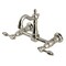 Kingston Brass Two-Handle Wall Mount Bridge Kitchen Faucet, Brushed Nickel KS2448TAL - alternate 1