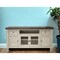 Homeroots 79" Ivory Solid Wood Open shelving Distressed TV Stand 528714 - alternate 2