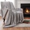 Homeroots Gray Faux Fur Ombre Plush Throw 248179 - alternate 2