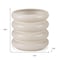 Homeroots 7" Cream Ceramic Stacking Rings Cylinder Table Vase 608374 - alternate 2