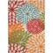 Homeroots 4' X 6' Orange Red Green And Blue Floral Indoor Outdoor Area Rug 546655 - alternate 1