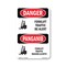 Signmission Safety Sign, OSHA Danger, 5" Height, Forklift Traffic Be Alert Bilingual OS-DS-D-35-VT-1265 - alternate 1