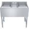 Amgood 1 bowl, Freestanding, 304 Stainless Steel, 36 in. W x 19 in. L x 33 in. H AMG SINK BAR S1C-101410-LR-NF-Z - alternate 3
