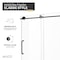 Anzzi Madam Series 76 in. x 50-54 in. Frameless Sliding Shower Door in Matte Black, 3/8 in Clear Glass SD-AZ13-03MB - alternate 2