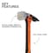 Klein Tools Smooth Face Vibration-Reducing Hammer, 20-Ounce H81020 - alternate 2