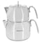 Korkmaz Perla Maxi Stainless Steel 1.2 Liter Tea Pot and 2 Liter Kettle Set A028 - alternate 1