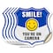 Signmission Smile You're On Camera Shield Sign Smile, 6 inch X 6 inch, Vinyl Decal, 5PK SHI-D-5PACK-6-463 - alternate 1