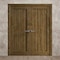 Sartodoors Interior Solid French Double Doors 60 x 84 inches, Ego 5006 Marble Oak, Wood Interior Solid Panel EGO5006DD-DMR-6084 - alternate 2