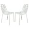 Leisuremod Modern Devon Aluminum Chair, White, 2PK DC23W2 - alternate 1