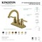 Kingston Brass Double-Handle 4" Centerset Bathroom Faucet with Brass Pop-Up, Brushed Brass KS8667DL - alternate 2