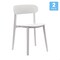 Flash Furniture Dover Stacking Patio Chairs w/Curved Backrests, All-Weather Resin Chairs in White, 2PK 2-DHF-340-APP-WH-GG - alternate 5
