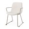 Homeroots Beige and Gold Fabric and Wood Dining Arm Chair 605677 - alternate 2