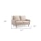 Homeroots 57" Beige And Dark Brown Velvet Loveseat 543729 - alternate 2