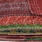 Homeroots 70" X 50" Red Kantha Silk Patchwork Throw Blanket with Embroidery 516589 - alternate 2