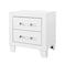 Homeroots 22" White Two Drawer Wood Nightstand 564648 - alternate 2