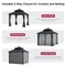Sunjoy Kingston 10x10 Gazebo with Metal Roof , Curtain, and Netting - Gray Aluminum Posts A10204362100 - alternate 2