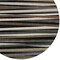 Homeroots 8' Black Brown And Ivory Round Striped Washable Indoor Outdoor Area Rug 597303 - alternate 2