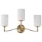 Nuvo Liam, 3 Light Vanity, Burnished Brass, White Opal Glass 60/8203 - alternate 2