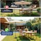 Simple Deluxe 17.72' 22 LBS Patio Umbrella Base Heavy Duty Market Umbrellas Round Stand for Outdoor, Poolside, De LGBRLABASERESINROUND10 - alternate 3